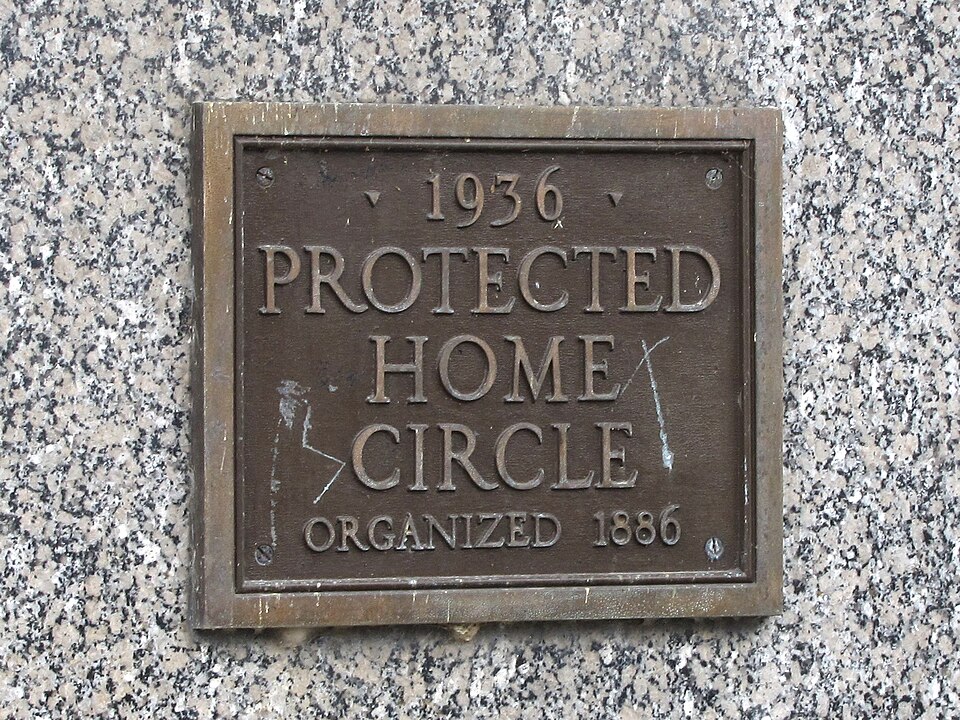 Plaque: 1936, Protected Home Circle, Organized 1886