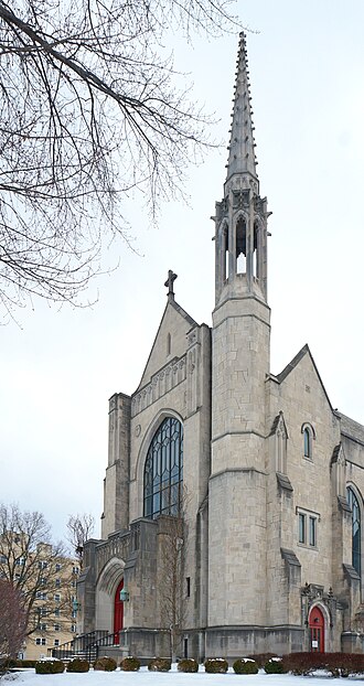 West front in perspective